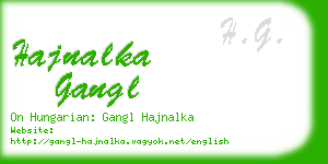 hajnalka gangl business card